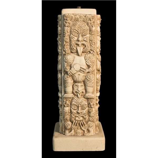 RESIN LARGE MAORI TIKI LAMP BASE PROTOTYPE.