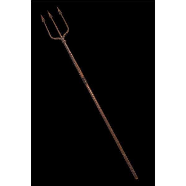 DECORATIVE TRIDENT WEAPON WALL DISPLAY.