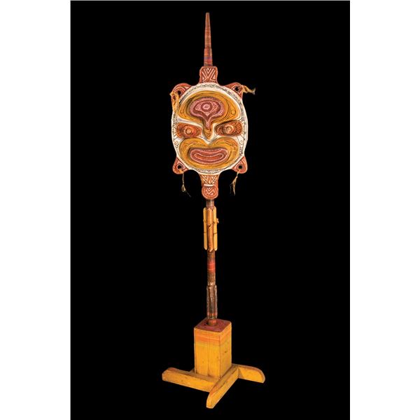 CEREMONIAL POST - MELANESIAN MASK STYLE