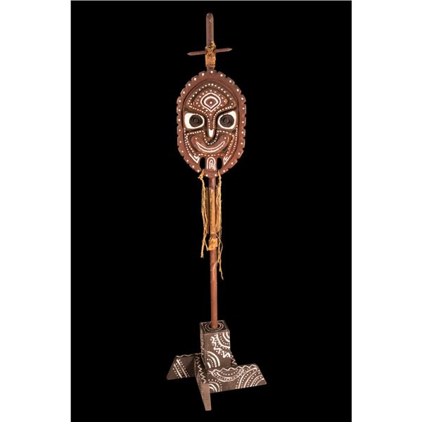 CEREMONIAL POST - MELANESIAN MASK STYLE