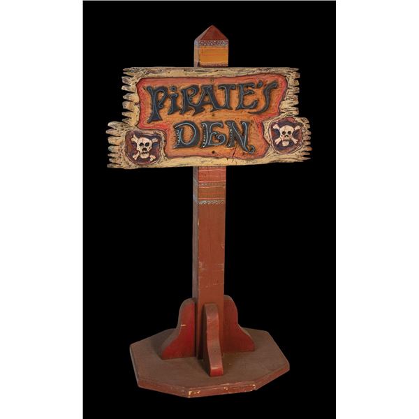 "PIRATE'S DEN" OA LUAU RENTAL DEPARTMENT FLOOR SIGN.