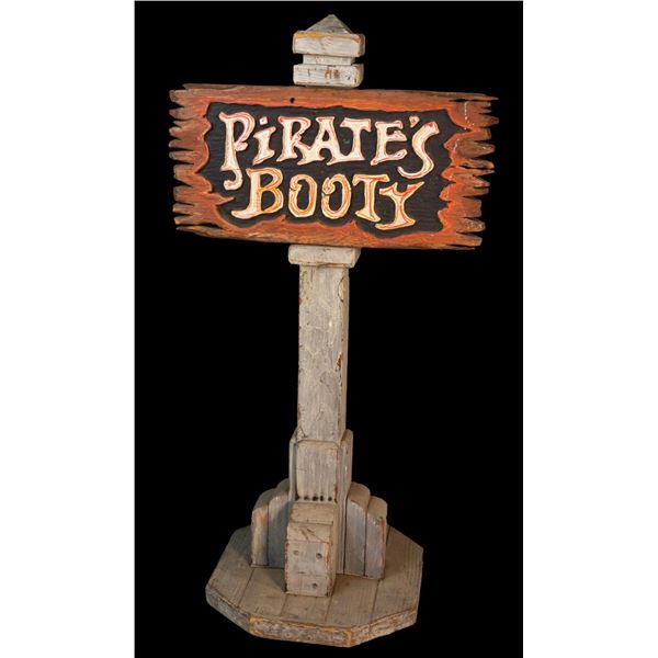 "PIRATE'S BOOTY" "ALOHA" OA LUAU RENTAL DEPARTMENT FLOOR SIGN.