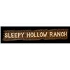 Image 1 : OA CARVED "SLEEPY HOLLOW RANCH" WESTERN SIGN.