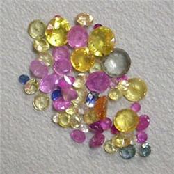 5.00 CTS LOT OF MULTICOLOR ROUND SAPPHIRES