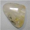 Image 1 : 54 CTS PEAR SHAPED RUTILATED QUARTZ CABOCHON 33x25 MM
