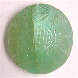 19.09 CTS EMERALD CABOCHON 16x15 MM