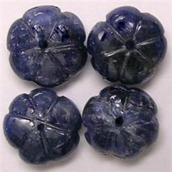 16.10 CTS LOT OF CARVED SAPPHIRE RONDELLES 9 MM