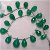 Image 1 : 62 CTS GREEN ONYX BRIOLETTE STRAND 8x5-12x8 MM