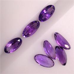9.25 CTS LOT OF 7 OVAL AMETHYSTS 10X5 MM