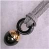 Image 1 : 14K GOLD 10 MM BLACK TAHITIAN PEARL AMD HEMATITE UNISEX PENDANT