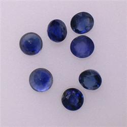 1.05 CTS LOT OF 7 ROUND SAPPHIRES 3 MM