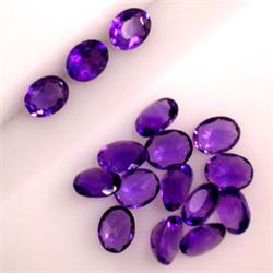 4.30 CTS LOT OF 16 OVAL AMETHYSTS 5X3 MM