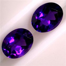 3.20 CTS 2 OVAL AMETHYSTS 9X7 MM