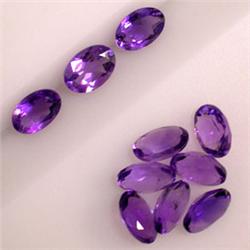 4 CTS LOT OF 10 OVAL AMETHYSTS 6X4 MM