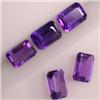 Image 1 : 4.50 CTS LOT OF 5 EMERALD CUT AMETHYSTS 7X5 MM