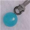 Image 1 : 19 MM S. SILVER CANDY JADE UNISEX PENDANT W/ CORD