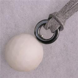 20 MM S. SILVER CHINESE WHITE ONYX UNISEX PENDANT