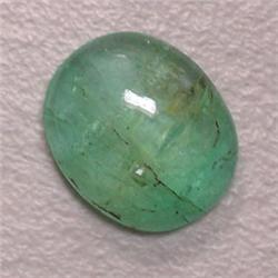 2.50 CTS OVAL EMERALD CABOCHON 11x9 MM
