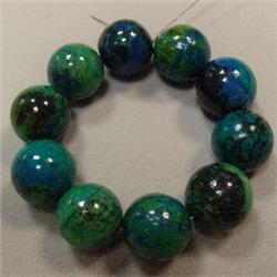 17 MM LOT OF CHRISOCOLLA BEADS