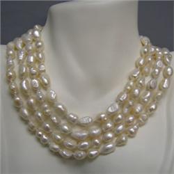 10x8 MM APPROX FRESH WATER PEARL INFINITY STRAND 64 INCHES