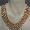 Image 1 : 8x6 MM FRESH WATER PEARL INFINITY STRAND 64 INCHES