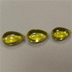 63 CTS LOT OF GREEN GOLD DROPS - TOP DRILLED