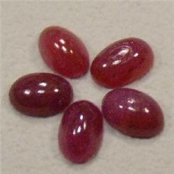 3.05 CTS LOT OF OVAL RUBY CABOCHON 6x4 MM