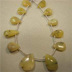 57 CTS AGATE TEAR DROPS STRAND