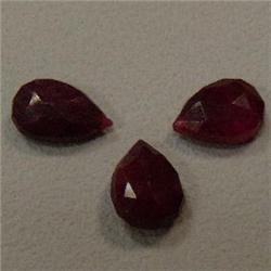 14 CTS LOT OF ENHANCED RUBY TEAR DROPS - TOP DRILLED - INCLUDED