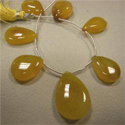 130+ CTS AGATE TEAR DROPS STRAND