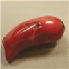 Image 1 : 56 CTS FREE FORM BAMBOO RED CORAL PIECE 32x16 MM - TOP DRILLED