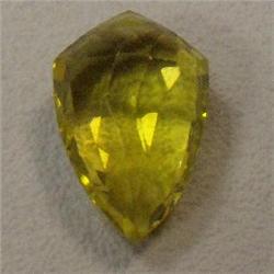 12.90 CTS FANCY SHAPED CITRINE BEAD 18x11 MM - TOP DRILLED