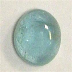 2.88 CT OVAL AQUAMARINE CABOCHON 9x7 MM