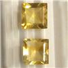 Image 1 : 3 CTS PAIR OF SQUARE CUT CITRINE 7x7 MM