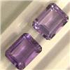 Image 1 : 5 CTS PAIR OF EMERALD CUT AMETHYST 9x7 MM