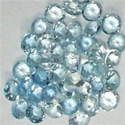 3.50 CTS LOT OF ROUND AQUAMARINE 2.5 MM