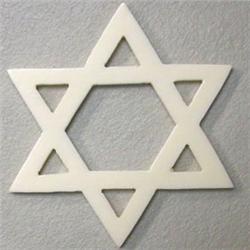 9.50 CTS IVORY STAR OF DAVID 18x18 MM