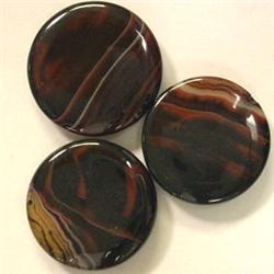 110 CTS LOT OF COIN SHAPED AGATE BEADS 26 MM