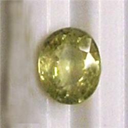 0.74 CTS OVAL YELLOW SAPPHIRE 6x4 MM