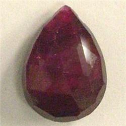 12 CTS ENHANCED RUBY TEAR DROP 16x11 MM - TOP DRILLED