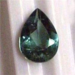 0.79 CTS PEAR SHAPED GREEN TOURMALINE 7x5 MM