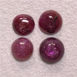 2.15 CTS LOT OF ROUND RUBY CABOCHON - DIFFERENT SIZES