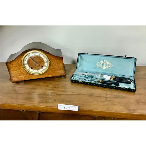 Seth Thomas Mantle Clock & The Connoisseurs Choice Knife Set