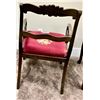 Image 5 : Burgundy Petit Point Art Nouveau Side Chair & 2 Wood Dining Room Chairs