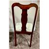 Image 7 : Burgundy Petit Point Art Nouveau Side Chair & 2 Wood Dining Room Chairs