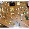 Image 4 : Large Variety of Watches incl Cardinal, asst Cuff Links, Faux Pearl Necklaces, Vintage Earrings, Nec