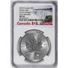 Image 1 : 2018 Canada $5 Maple Leaf Incuse Design Silver Coin NGC MS69 Early Releases