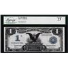 Image 1 : 1899 $1 Black Eagle Silver Certificate Note Fr.230 Legacy Very Fine 25