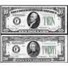 Image 1 : Lot of 1934D $10 & $20 Federal Reserve Notes Atlanta