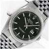 Rolex Men's Stainless Steel Black Index Datejust Wristwatch